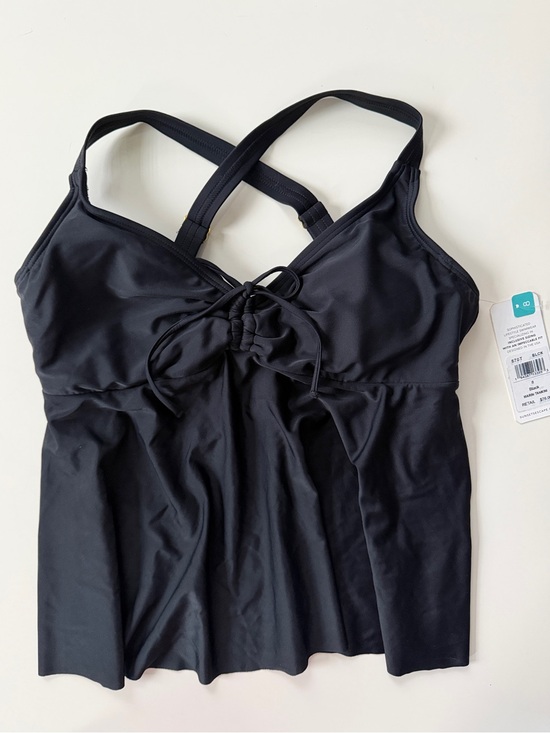 Sunsets Other - Women's Black Tankini Swim Top with Adjustable Straps